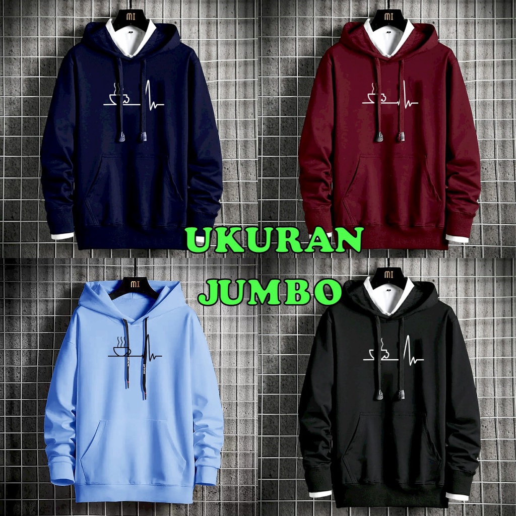 ASGARD777 - SWEATER Hoodie DETAK KOPI JUMBO / switer pria terbaru / sweater / lengan panjang / Hoodie cowok