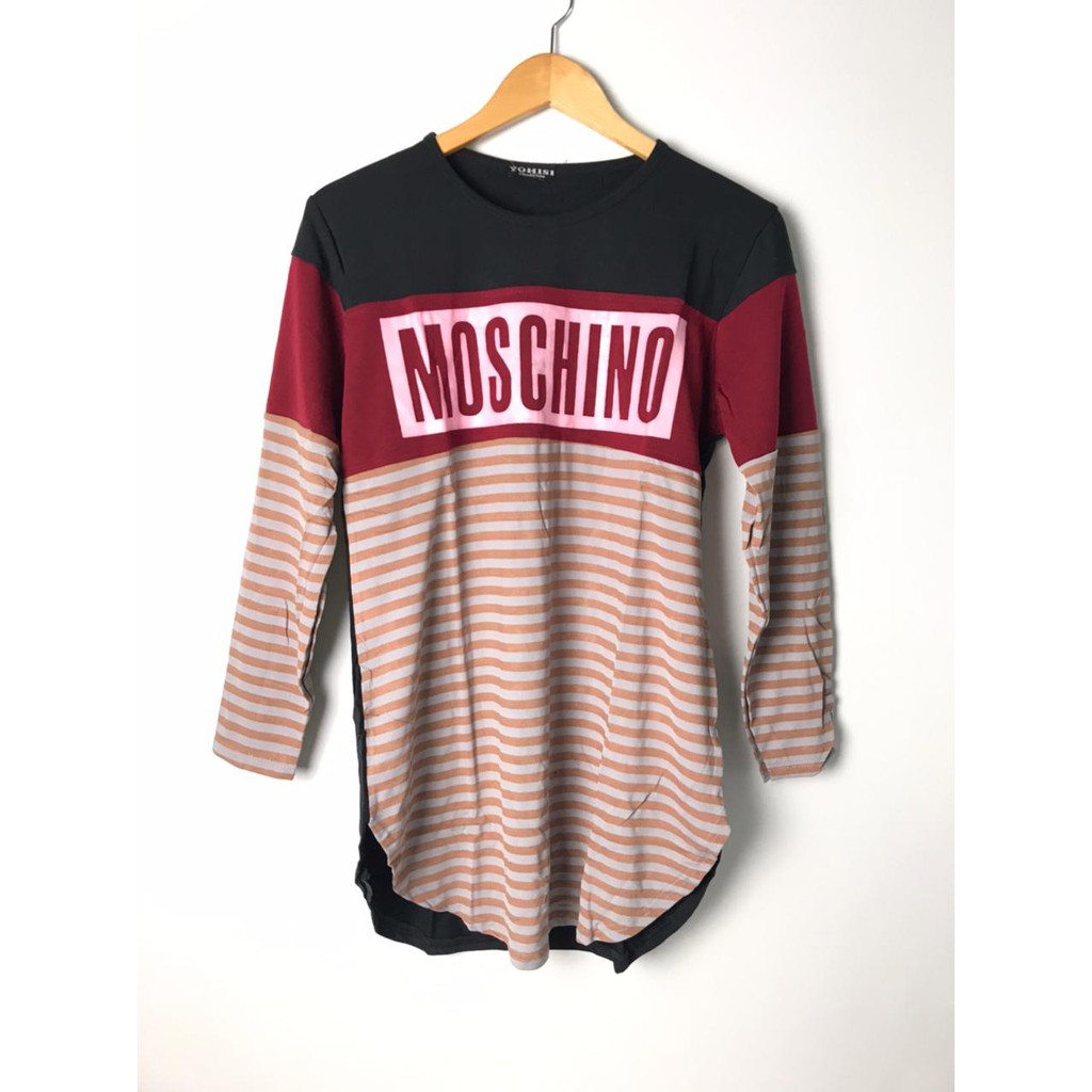Atasan Tunik Kaos BabyTerry Moschino All Size Fit To L 5046#