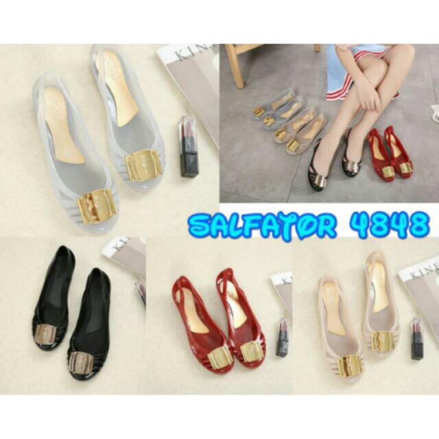 Salvatore Ferragamo BLACK only Jelly Bermuda series 4848 Preloved