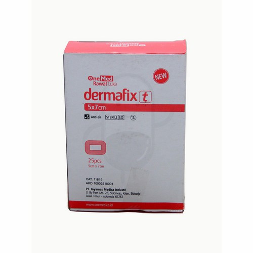 DERMAFIX 5 X 7 . PLESTER LUKA ANTI AIR TRANSPARAN 1 BOX ISI 25 PCS