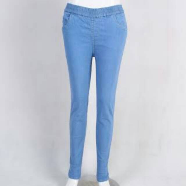  Celana  jeans  wanita pinggang karet  Shopee Indonesia