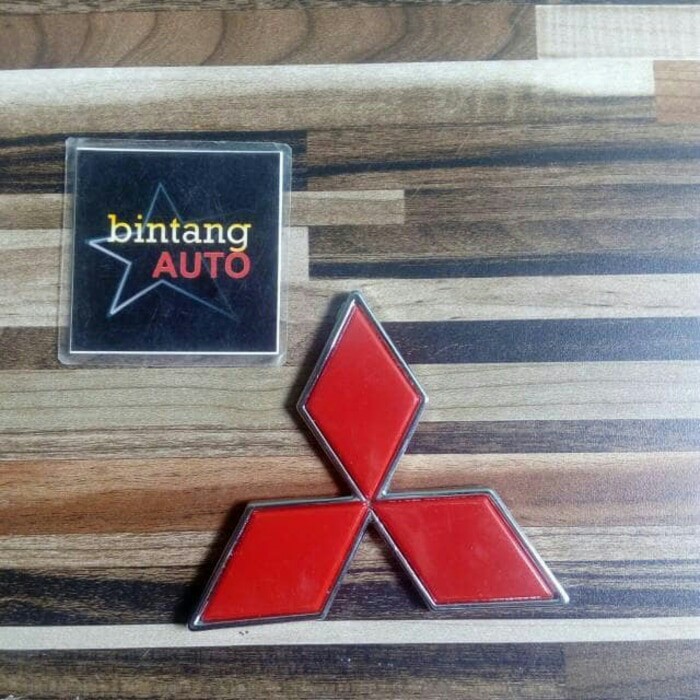 Emblem Mitsubishi Merah Model Jdm Ukuran 10 Cm