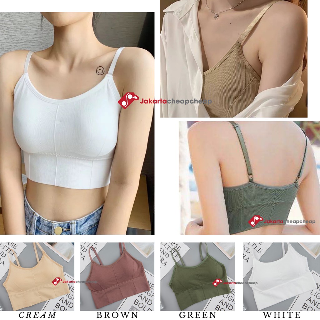 JC072 Pakaian Dalam Wanita Bra Polos Yoga Bra Push Up Tanpa Kawat Sport Bra