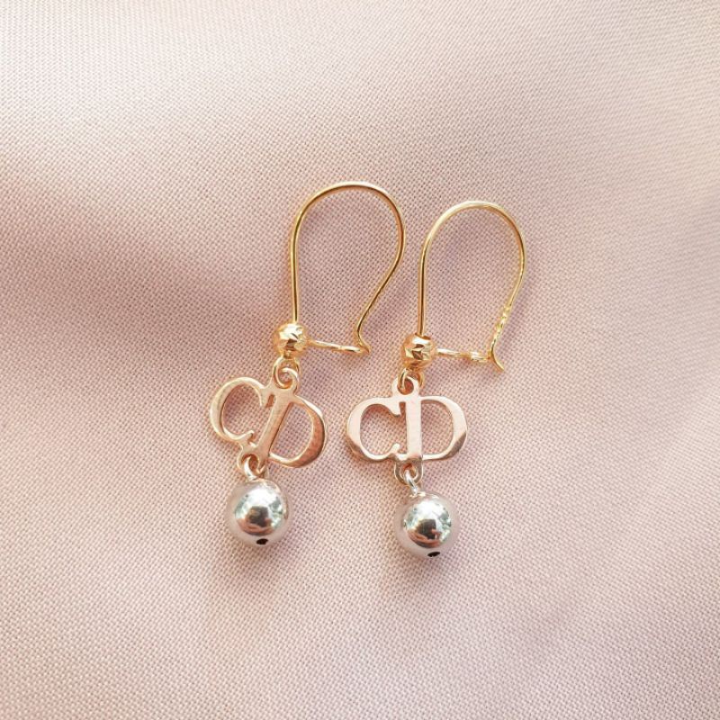 [NEW] Anting gantung panjang model CD emas asli kadar 375 8K