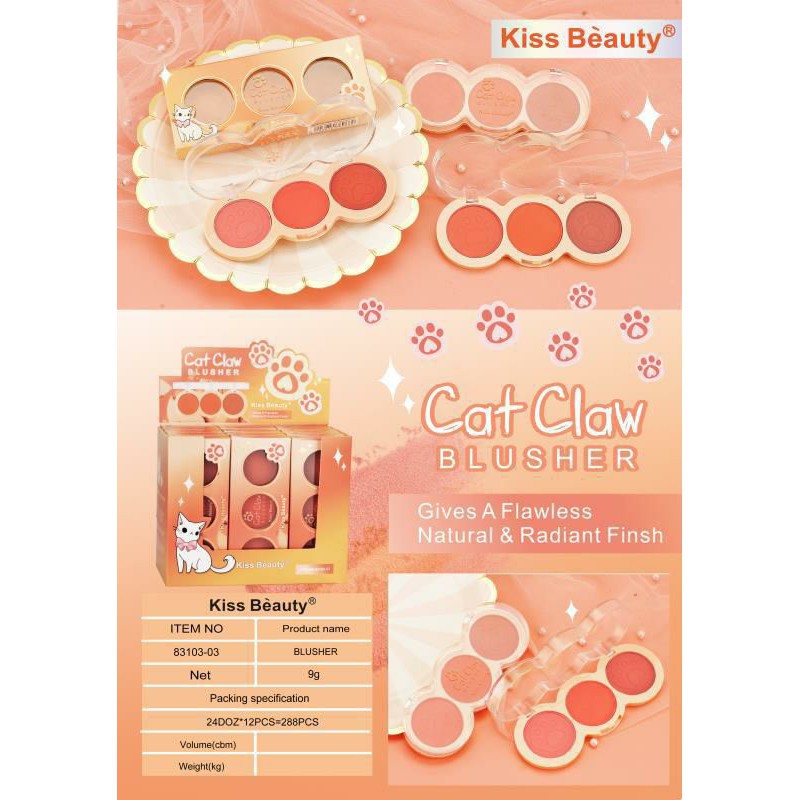 [ECER]HIGHLIGHTER &amp; BLUSHER CAT CLAW KISS BEAUTY NO.83103/HIGHLIGHTER &amp; BLUSHER DONUT KISS BEAUTY NO.83108