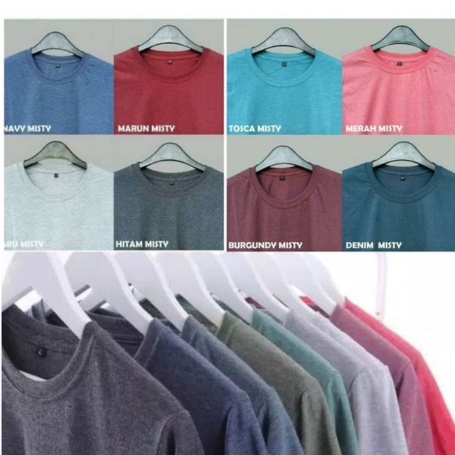 Kaos Polos Twotone Misty Premium Distro Murah