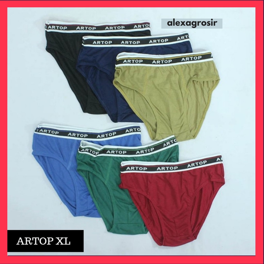 Undies Celana Dalam Pria Polos Merk Artop Celana Dalam Remaja Dewasa Laki-Laki  Artop size M L XL