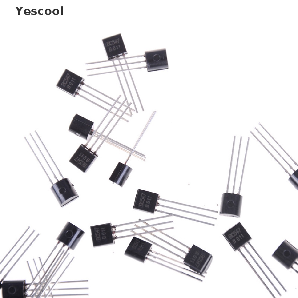 50pcs / set Transistor NPN BC547 BC547B 0.1A / 45V Warna Hitam