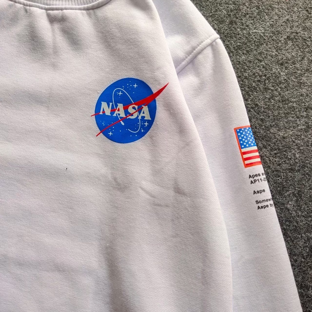 Sweater Unisex NASA X BAPE Special Edition / Crewneck Switer Fleece DTF Premium