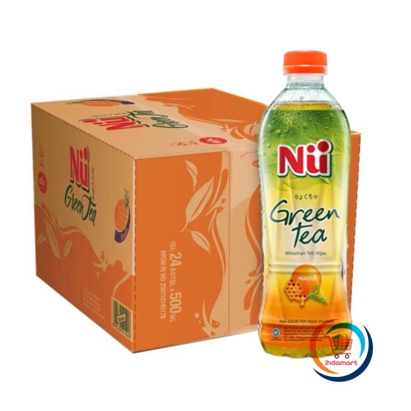 1 Dus Isi 24 pcs Nu Greentea Madu 450 ml