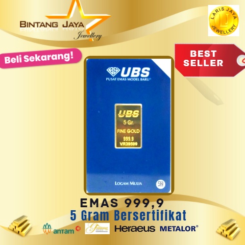 Logam mulia 5gr UBS termurah (LM) Emas 5gr bersertifikat sni batangan