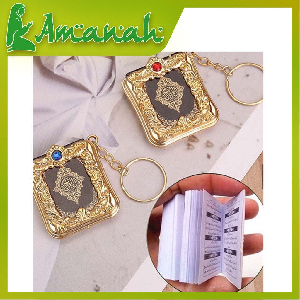 AS1221 Gantungan Kunci Al Quran / Alquran Mini Keychain / Souvenir Pernikahan