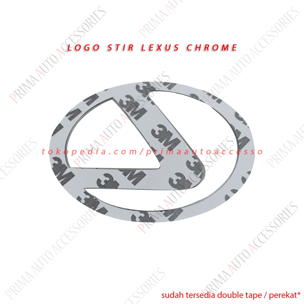 Logo Emblem Stir Mobil Lexus Chrome Steer Car 65mm x 44mm