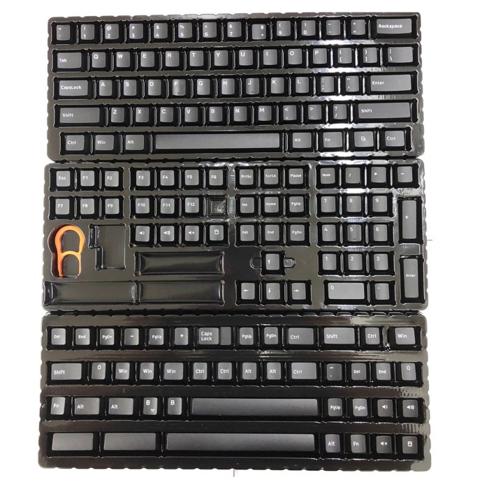 KEYCAPS PBT CHERRY PROFILE WOB DOUBLE SHOT WHITE ON BLACK