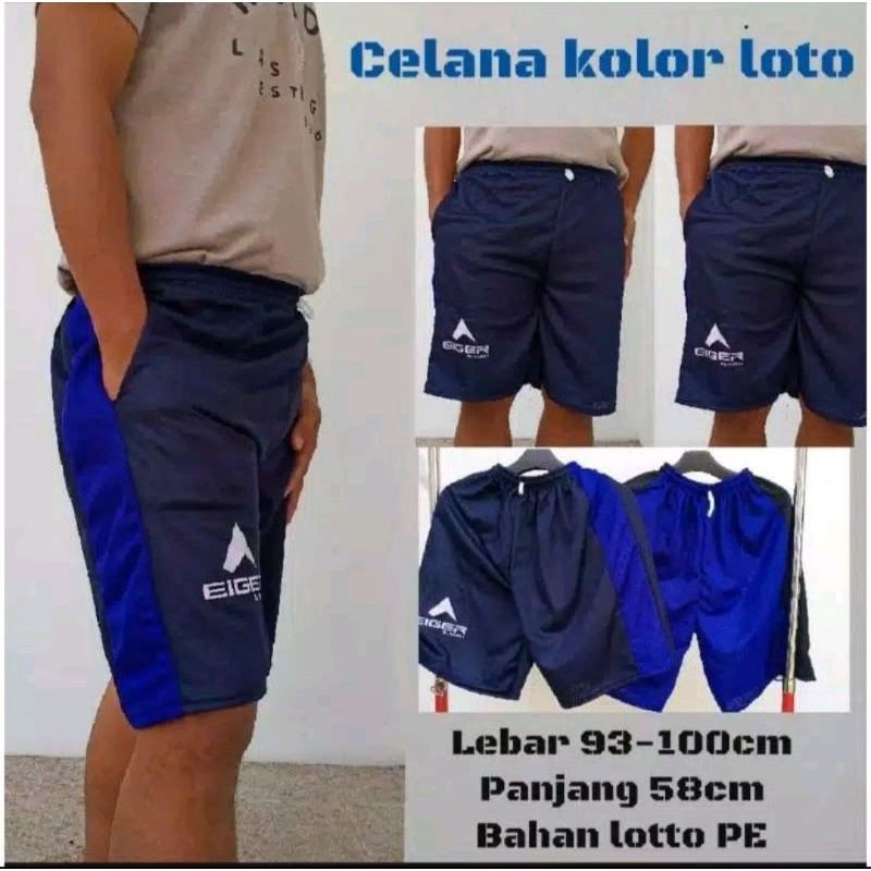 celana pendek color pria jogging olahraga futsal