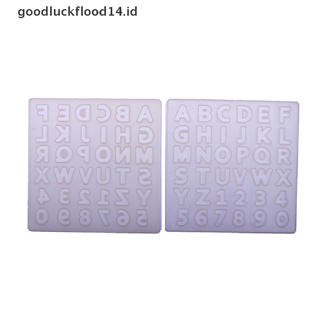 [OOID] Crystal Epoxy Resin Mold Alphabet Letter Number Pendant Casting Silicone Mould ID