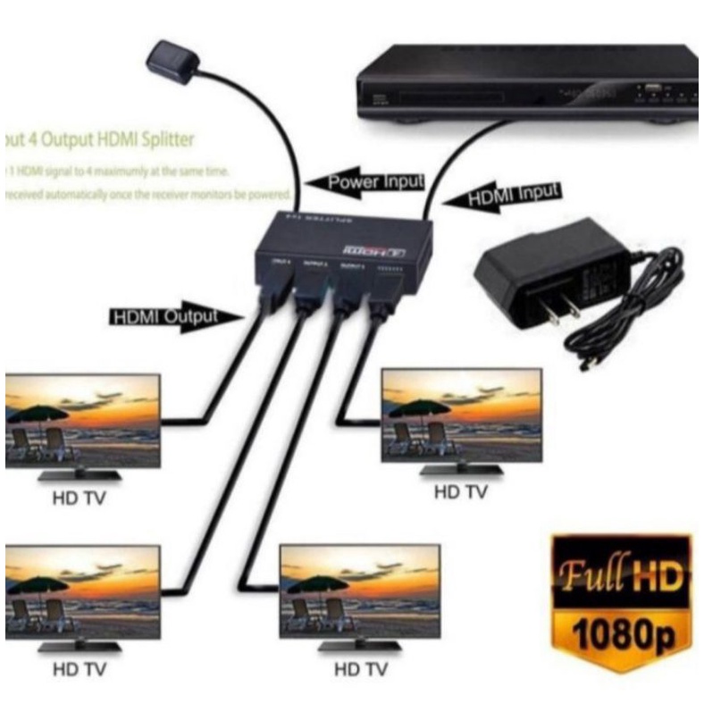 HDMI Splitter 4 port hub HD 1080P 3D