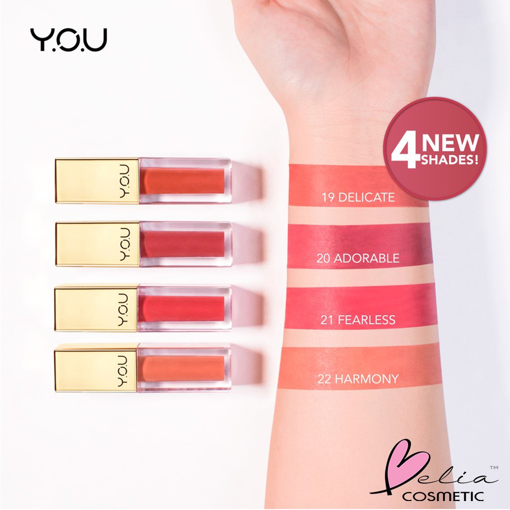 ❤ BELIA ❤ YOU Rouge Velvet Matte Lip Cream | Rogue The Gold One 4.5g | Long Lasting Y.O.U Makeups | BPOM