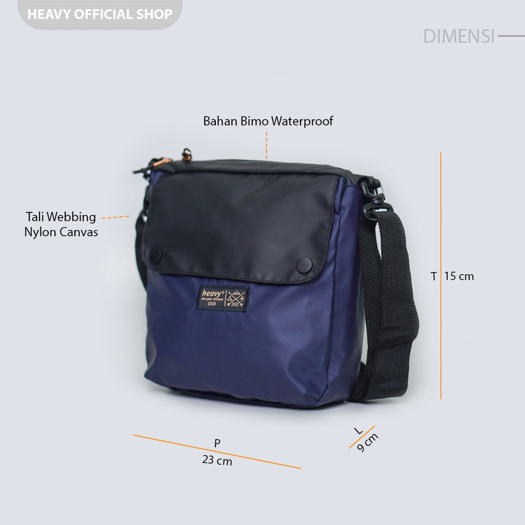 Heavy Official Shop ~ Tas selempang pria waterproof | Sling Bag Heavy