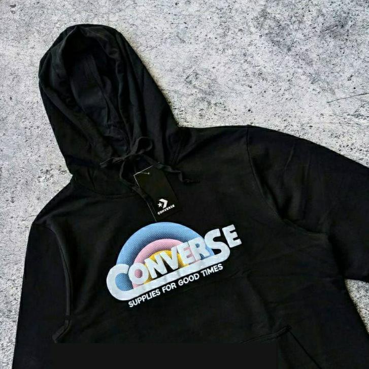 스 Hoodie Converse Classic Script  Jumper Converse Terbaik
