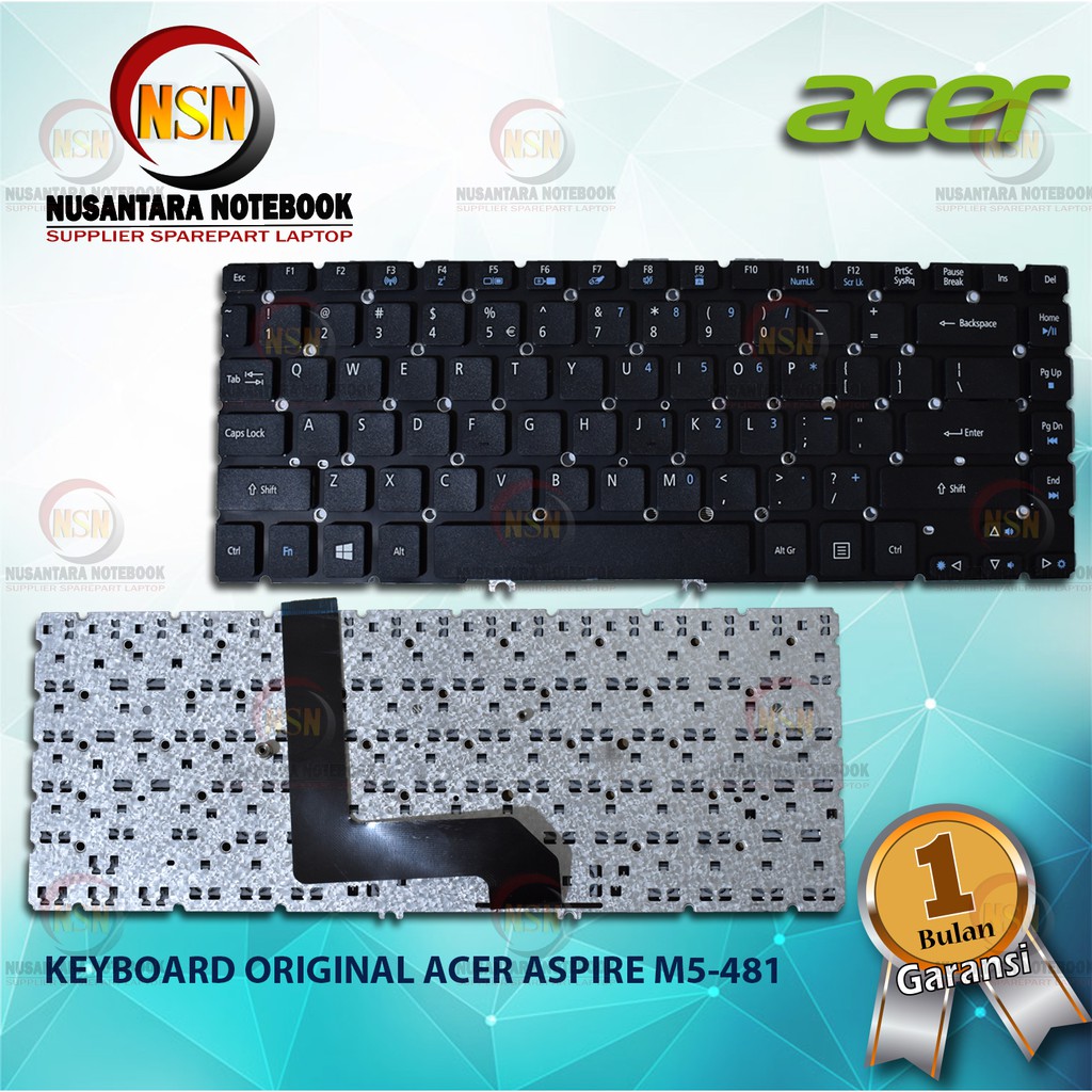 Keyboard Acer Aspire M5-481 M5-481TG M5-481PT X483 No Backlight