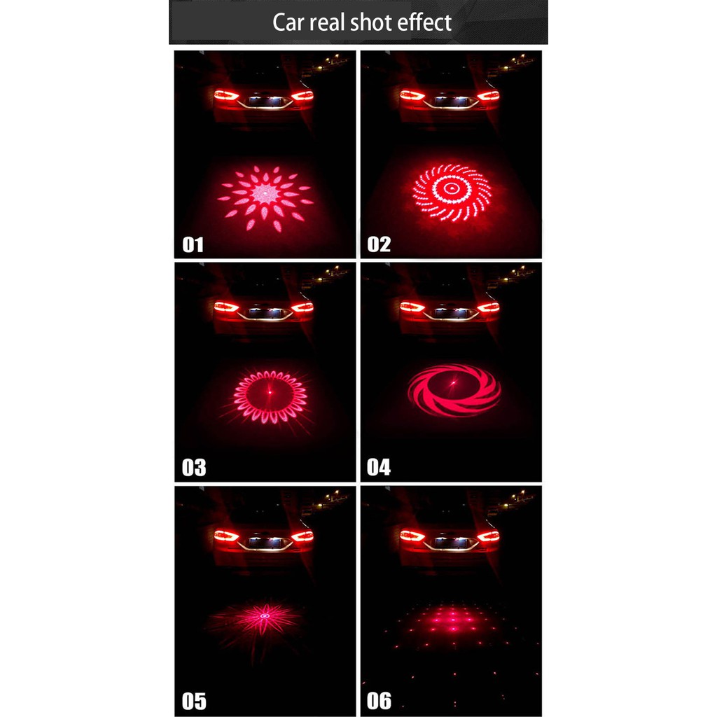 1pc Lampu Led Proyektor Atmosfir Anti Air Untuk Fog Lamp Belakang Mobil / Motor