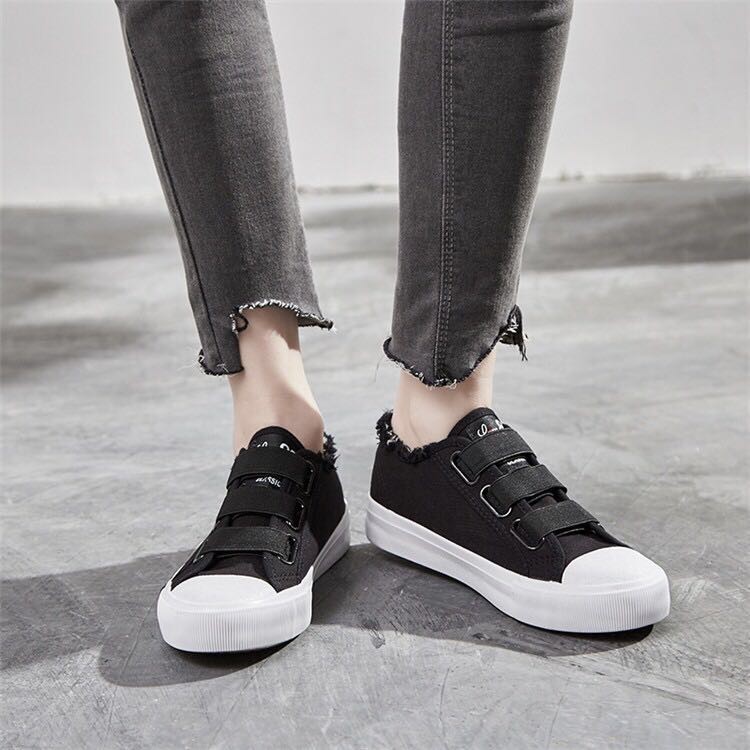 RYX - Comfort Velcro Sepatu Sneakers Canvas Wanita Fashion Casual - Ori Import