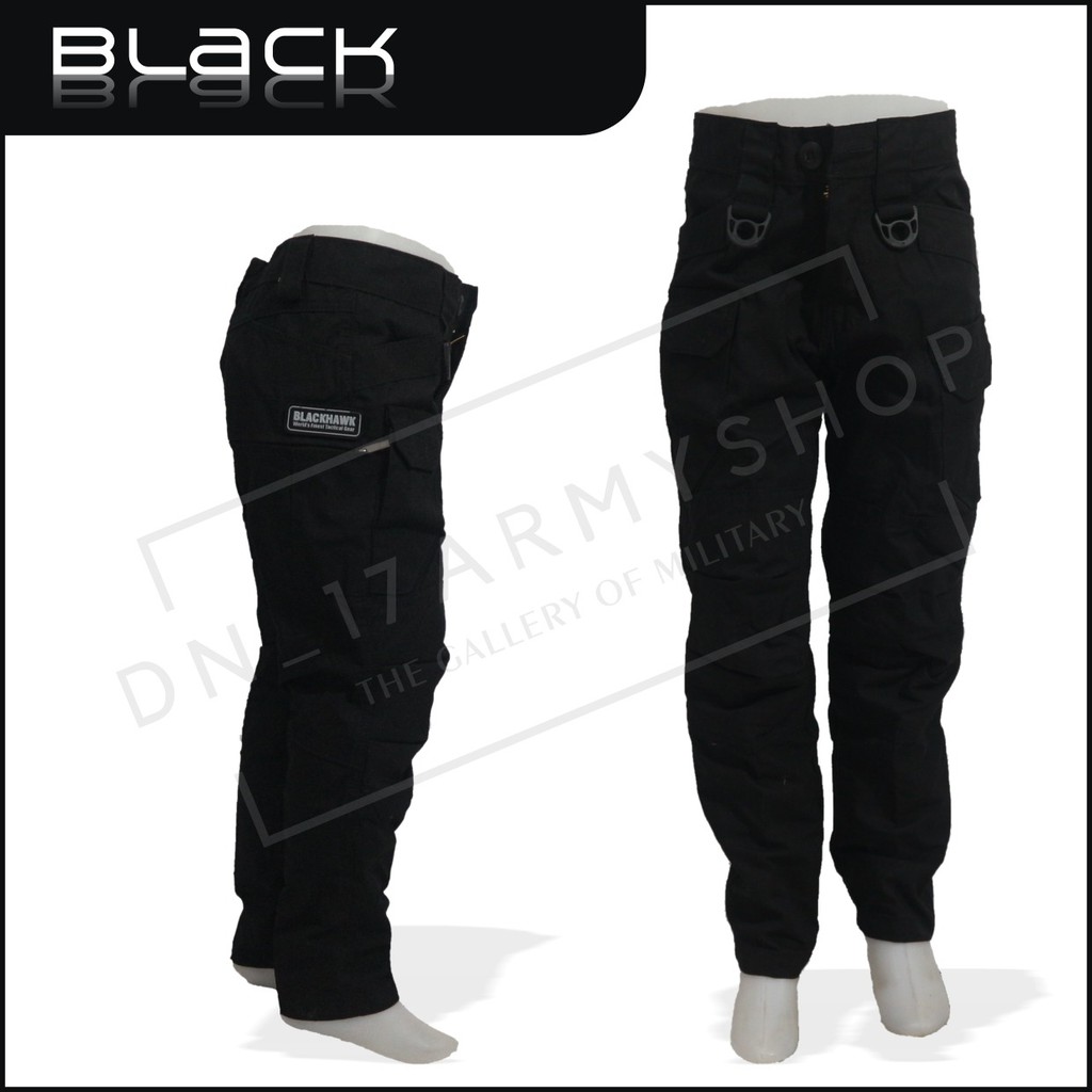 Celana panjang pdl tactical blackhawk anak hitam,krem,abu tua ripstop katun