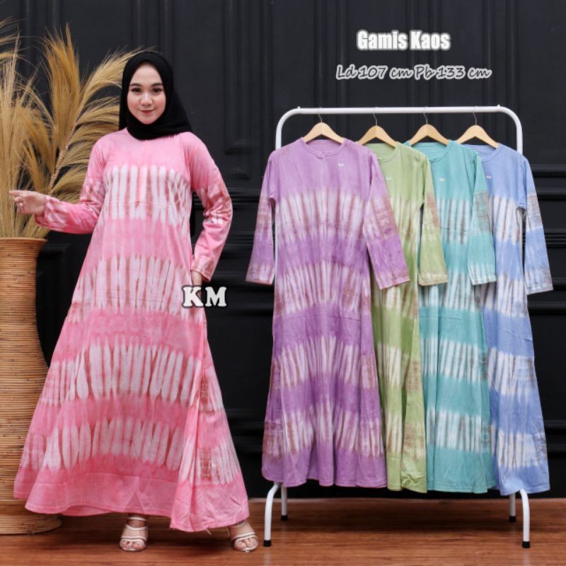 Gamis Busana Muslim Wanita Dewasa Garis