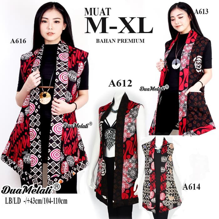 Outer batik wanita atasan blouse batik  A503