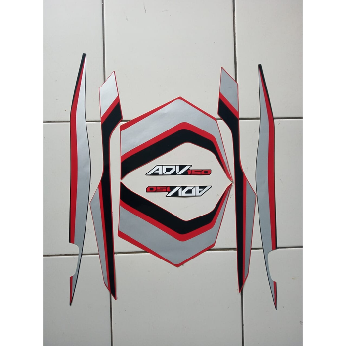 stiker striping honda ADV 2019 hitam merah