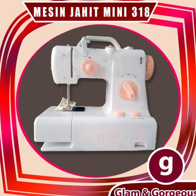 NEW / Mesin Jahit mini FHSM-318 Portable bisa jahit maju - mundur / Berkualitas