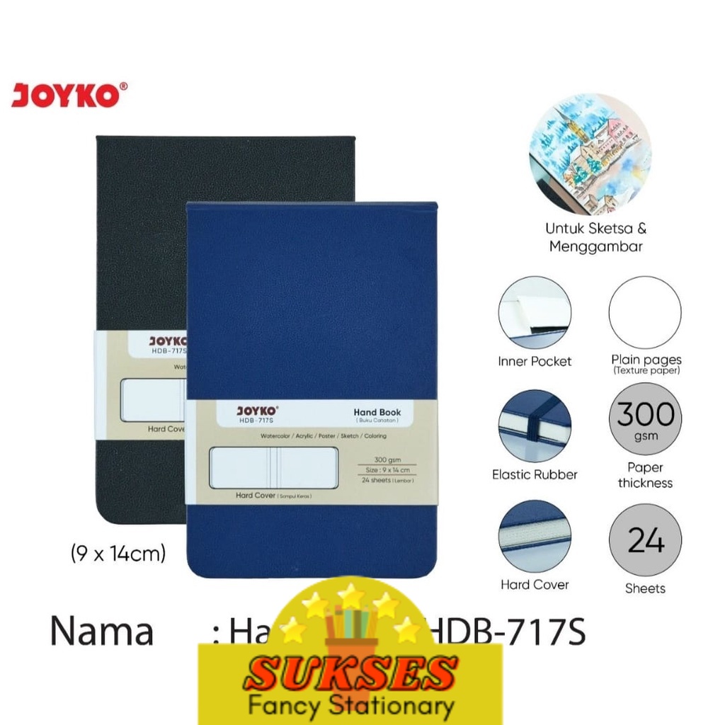 

Buku Catatan Hdb-717S 300 Gsm Sketsa Hand Book Joyko