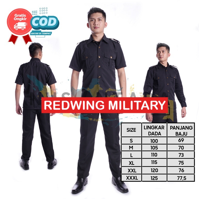 Baju Safari Security Seragam Safari Sekuriti Hitam Terbaru Lengan Pendek Baju Safari Satpam Bodyguar