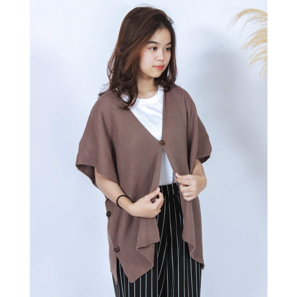 Promo Baju Atasan Wanita Terbaru Rompi Rajut Halus AFSANA Batwing Vest Kekinian