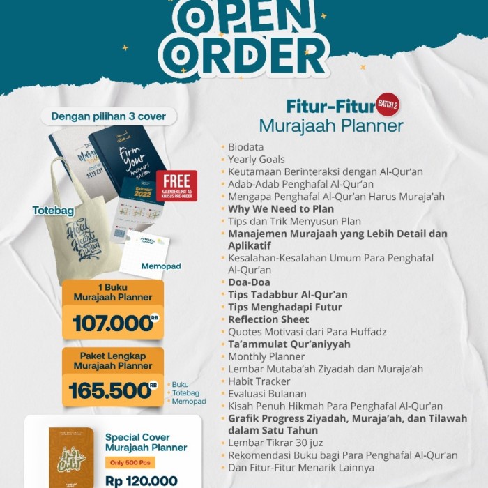 

Menakjubkan Beli 1 Dapat 8 #Murajaah Planner Murah Murah