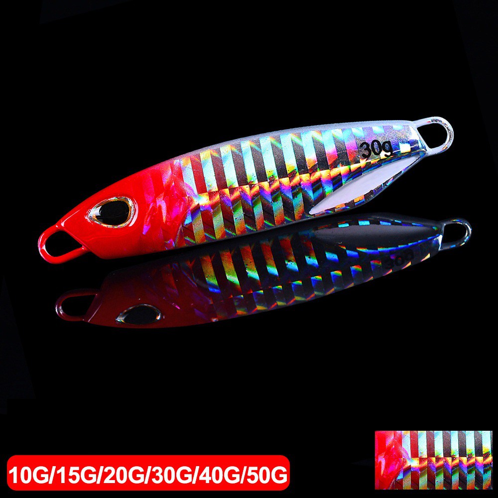 Shengyao 1Pcs Umpan Pancing Jig Metal Laser 3d Jepang Duo 10g/15g/20g/30g/40g/50g Fishing Lure Ikan Bass Bait
