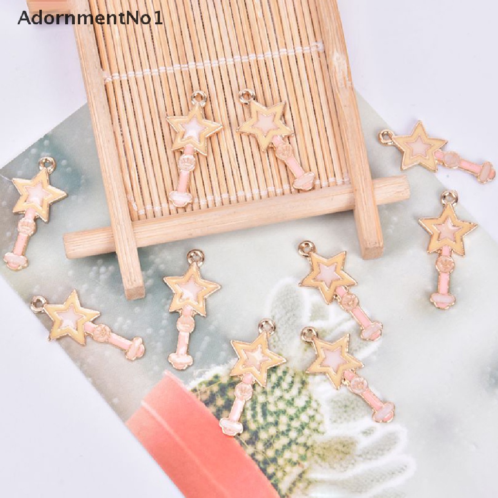 (AdornmentNo1) 10pcs / Set Liontin Enamel Alloy Bentuk Roket / Bintang / Kapal Untuk DIY Craft / Perhiasan