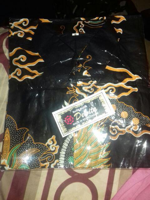 Nabila Batik Jumbo M / 10xl Kemeja Lengan Pendek Motif G Kuning Murah Batik Jumbo