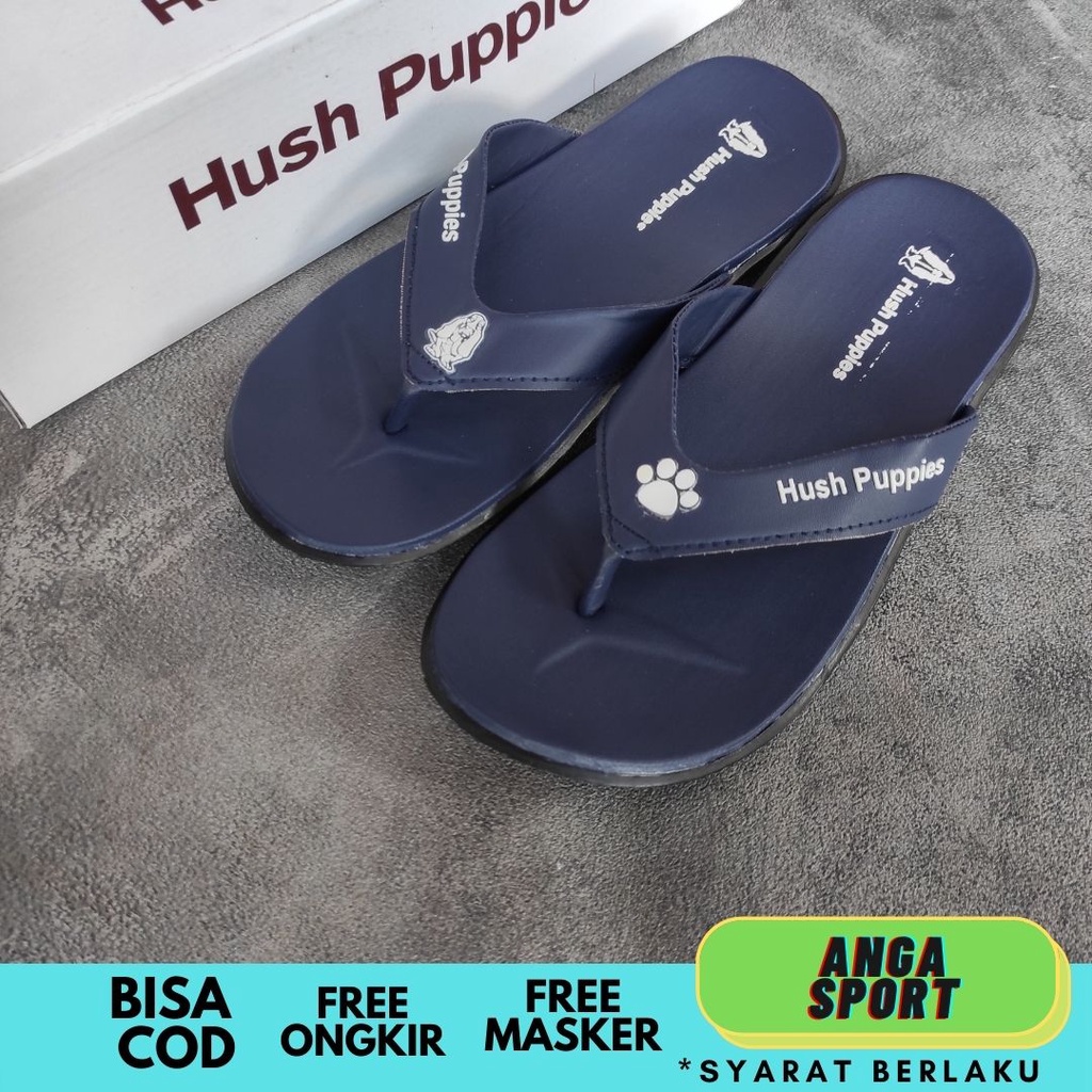 SANDAL JEPIT ANAK LAKI LAKI PEREMPUAN HUSH PUPPIES PREMIUM NAVY SENDAL ANAK COWOK CASUAL