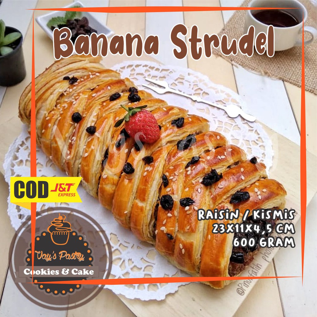 

Banana Strudel Bandung Strudel Pisang Kismis Strudel Pisang Strudel Banana makanan kue cemilan pastry