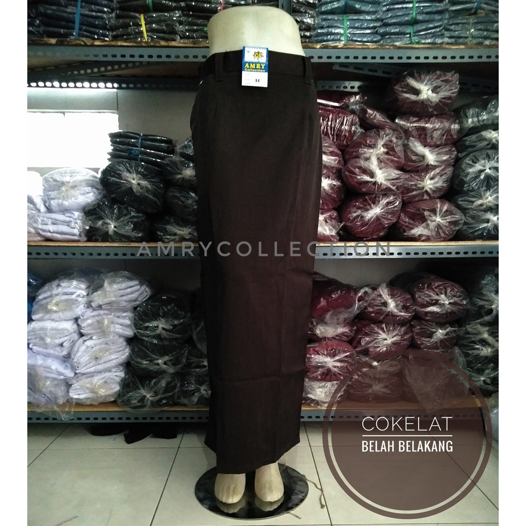 Rok span rempel belakang warna HITAM dan COKELAT Rok kerja Rok kuliah,umum