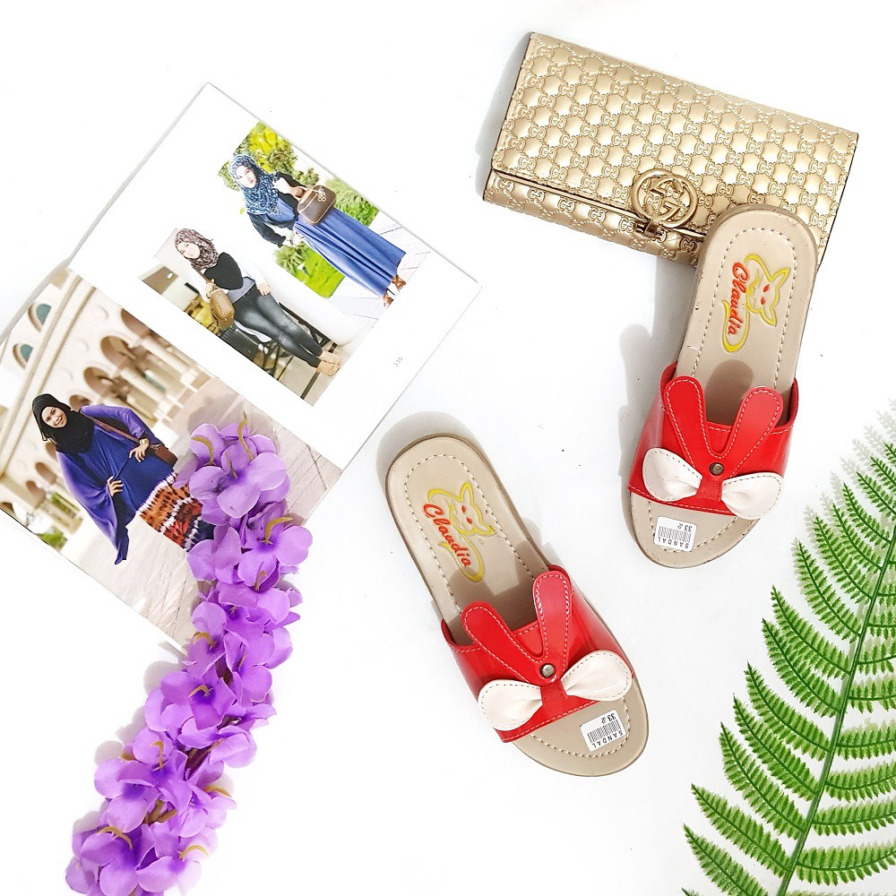 CLAUDIA SLOPPIE Sandal Wedges Anak Remaja Selop Kelinci