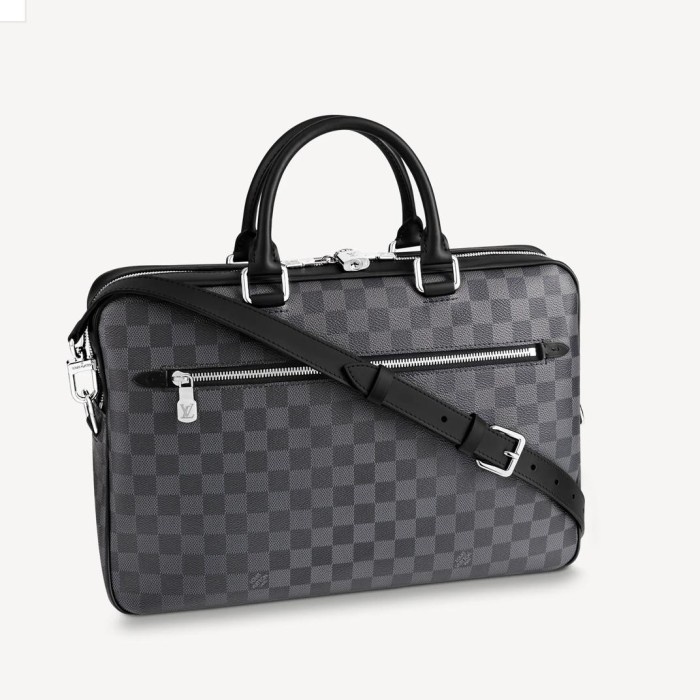 Briefcase- Briefcase Laptop Lv Damier / Tas Laptop Pria Lv Super Mirror 1:1 Ori -Briefcase