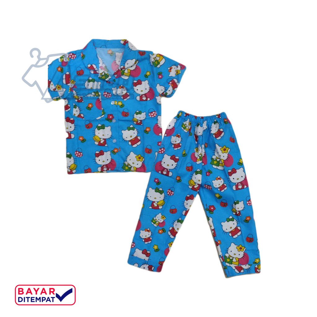 Baju Tidur Anak / Piyama Anak Karakter Hello Kitty