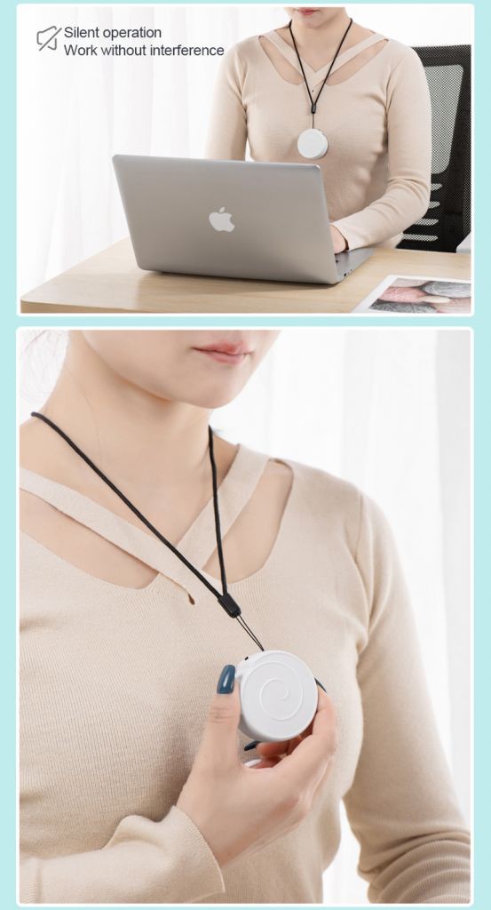 Lollipop Shape Wearable Necklace Mini Portable USB Air Cleaner Negative Lon Generator Low Noise Air Purifier outwalk