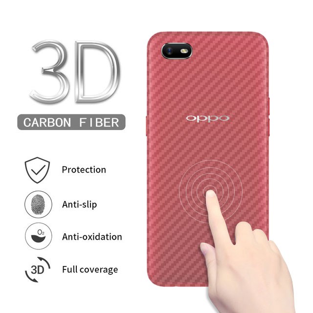 Garskin Carbon Premium Back Screen Protector Oppo A1K / Realme C2