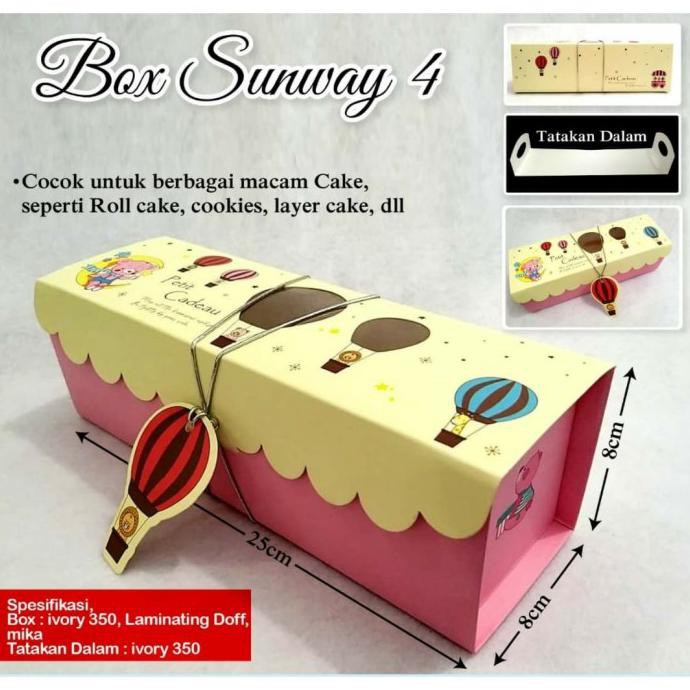 

PRODUK BOX KUE SUNWAY #4 (1BAL ISI 24PCS) UK 25CMX8CMX8CM