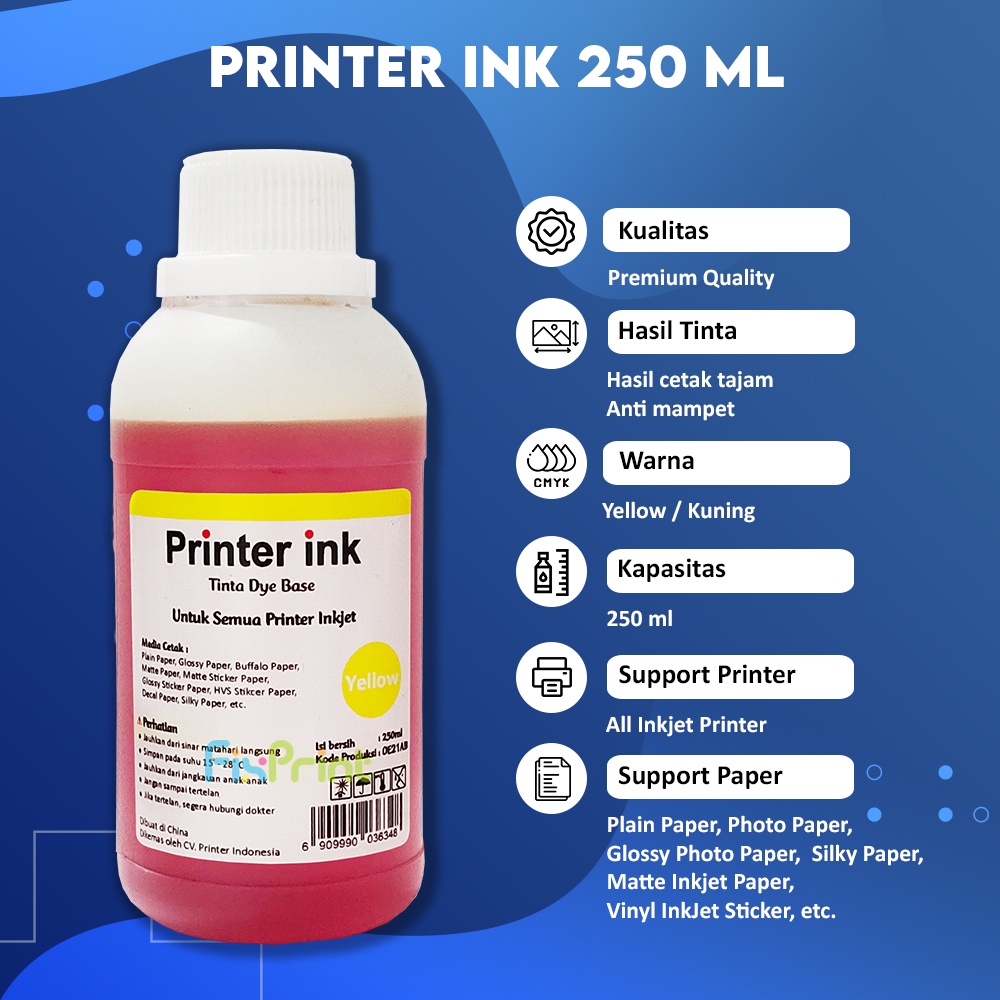 Tinta Printer 250ml Canon 745 pg745s pg745 cl746 mg2570 mg2570s ip2870