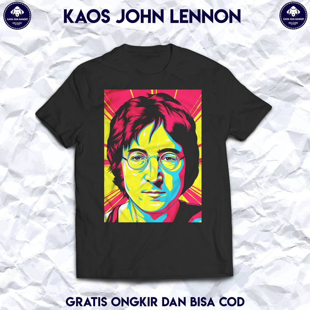 John Lennon Kaos Pria dan Wanita. Kaos Baju Musik John Lennon Original.
